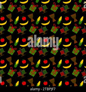 Happy Kwanzaa Holiday African Seamless Pattern 库存矢量图（免版税）2218547719