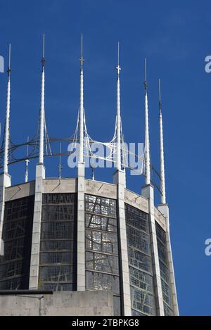 Crown of Pinnacles, rep Crown of Christ, atop Liverpool Metropolitan Cathedral or Catholic Cathedral by Frederick Gibbert Liverpool England UK Stock Photo