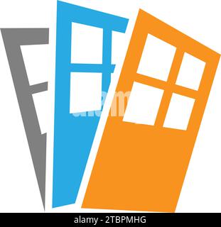 Door design logo icon illustration Stock Vector