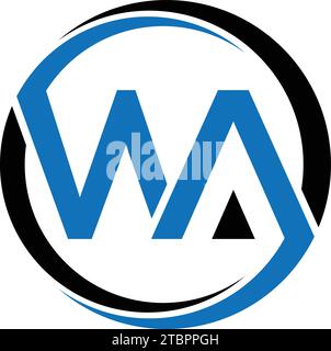 Vector WA logo Stock Vector