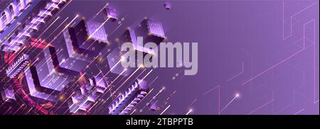 Data visualization concept. 3d isometric vector illustration. Hand drawn art. Stock Vector