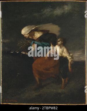 Retreat from the Storm 2002 by Jean-Francois Millet Stock Photo