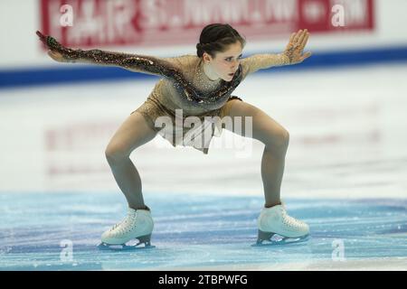 Beijing, China. 8th Dec, 2023. Isabeau Levito of the United States performs during the women's short program at the ISU Grand Prix of Figure Skating Final 2023 in Beijing, China, Dec. 8, 2023. Credit: Xu Yanan/Xinhua/Alamy Live News Stock Photo