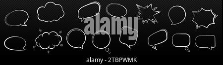Comic frames speech bubbles set Stock Vector