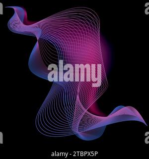 Modern 3D smooth abstract shape,great design for any purposes.Abstract fluid background futuristic design.Wavy shape vector graphics,futuristic illust Stock Vector