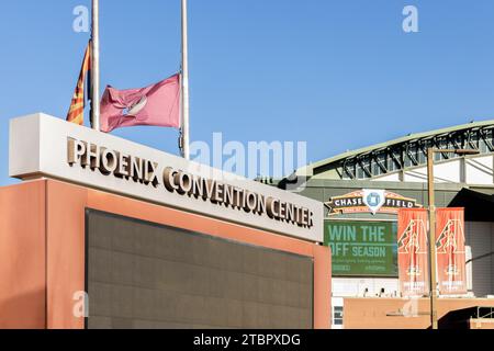 Phoenix Convention Center is an events venue in downtown Phoenix located near the Chase Field baseball stadium. Stock Photo