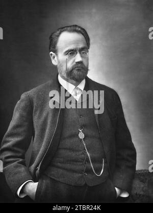 Émile Zola. Between 1876 and 1884. By Nadar. Stock Photo