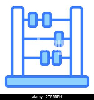 abacus vector line icon, school and education icon Stock Vector