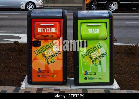 Urban Eco-friendly Waste Management in Louisville, Kentucky Stock Photo