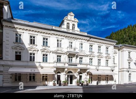 The newly restored Grand Hotel Straubinger, built in 1840, Bad Gastein, Gastein Valley, Hohe Tauern National Park, Austria, Europe Stock Photo