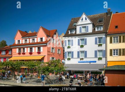 Lake promenade in Meersburg on Lake Constance, Baden-Württemberg, Germany, Europe Stock Photo