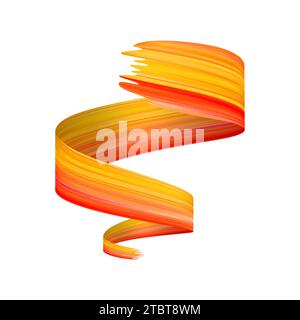 3d Brushstroke gradient texture brush Stock Vector