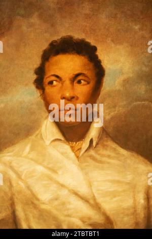 England, London, Portrait of Ira Aldridge (1807-67) the first noted black actor on the British Stage by James Northcote dated about 1826 Stock Photo