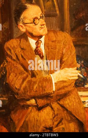 England, London, Portrait of James Joyce (1882-1941) by Jacques-Emile Blanche dated 1935 Stock Photo