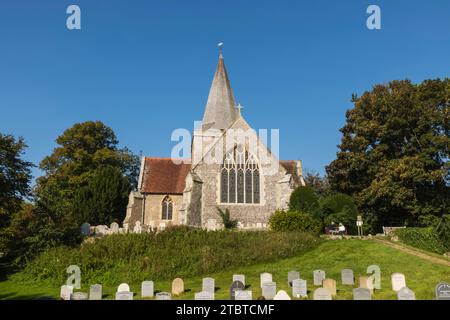 England, East Sussex, Alfriston, Alfriston Village, St Andrew's Church Stock Photo