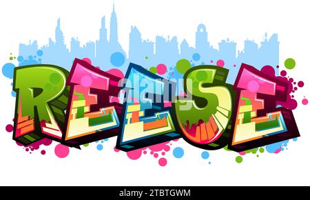 Reese - Graffiti Styled Urban Street Stock Vector