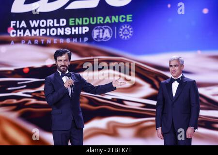 BEN SULAYEM Mohamed, FIA President, portrait with ALAKBAROV Anar, Azerbaijan Automobile Federation President during the 2023 FIA Prize Giving Ceremony in Baky on December 8, 2023 at Baku Convention Center in Baku, Azerbaijan Credit: Independent Photo Agency/Alamy Live News Stock Photo