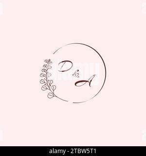 AD wedding logo letters in high quality professional design that will print well across any print media Stock Vector