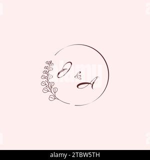 AJ wedding logo letters in high quality professional design that will print well across any print media Stock Vector