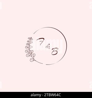 BF wedding logo letters in high quality professional design that will print well across any print media Stock Vector