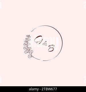 BG wedding logo letters in high quality professional design that will print well across any print media Stock Vector
