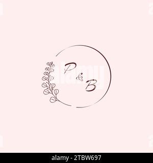 BP wedding logo letters in high quality professional design that will print well across any print media Stock Vector