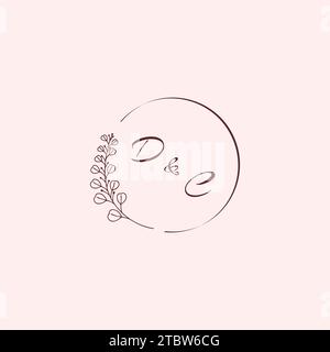 CD wedding logo letters in high quality professional design that will print well across any print media Stock Vector
