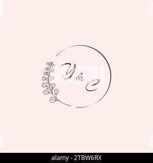 CY wedding logo letters in high quality professional design that will print well across any print media Stock Vector