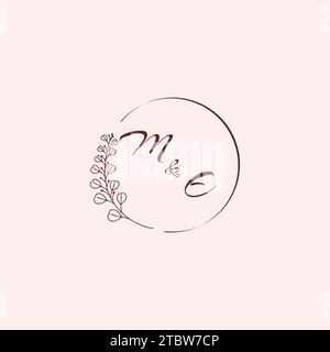 EM wedding logo letters in high quality professional design that will print well across any print media Stock Vector