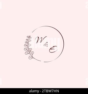 EW wedding logo letters in high quality professional design that will print well across any print media Stock Vector