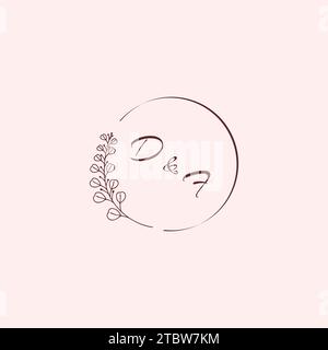 FD wedding logo letters in high quality professional design that will print well across any print media Stock Vector