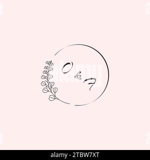 FO wedding logo letters in high quality professional design that will print well across any print media Stock Vector