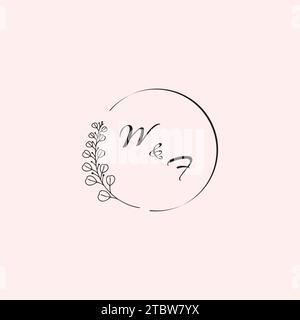 FW wedding logo letters in high quality professional design that will print well across any print media Stock Vector