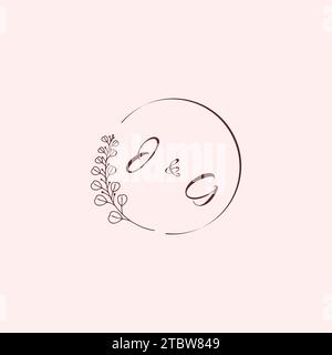 GJ wedding logo letters in high quality professional design that will print well across any print media Stock Vector