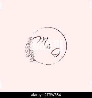 GM wedding logo letters in high quality professional design that will print well across any print media Stock Vector