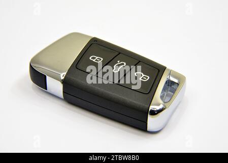 Pop-up car key with remote central locking Stock Photo