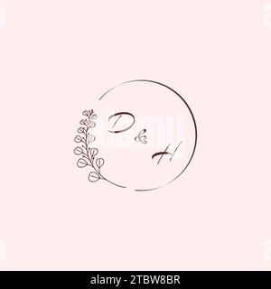 HD wedding logo letters in high quality professional design that will print well across any print media Stock Vector