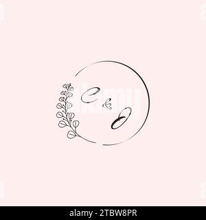 JC wedding logo letters in high quality professional design that will print well across any print media Stock Vector
