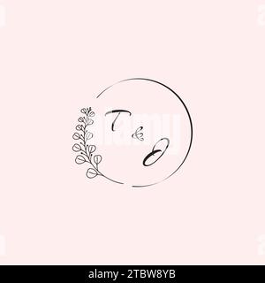 JT wedding logo letters in high quality professional design that will print well across any print media Stock Vector