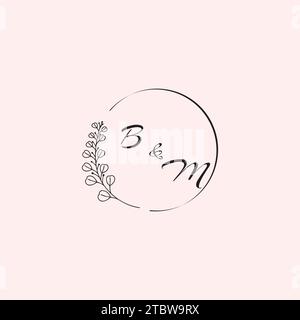 MB wedding logo letters in high quality professional design that will print well across any print media Stock Vector