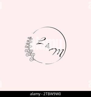 ML wedding logo letters in high quality professional design that will print well across any print media Stock Vector