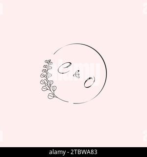 OC wedding logo letters in high quality professional design that will print well across any print media Stock Vector