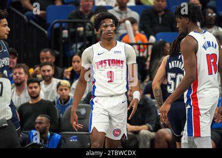 Detroit Pistons forward Ausar Thompson (9) in the first half of an NBA ...