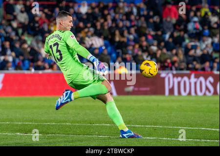 Madrid, Madrid, Spain. 8th Dec, 2023. LaLiga EA Sport Soccer Match; Getafe CF 1 - Valencia CF 0 12/08/2023 .Getafe CF 13 goalkeeper DAVID SORIA puts the ball into play (Credit Image: © Oscar Manuel Sanchez/ZUMA Press Wire) EDITORIAL USAGE ONLY! Not for Commercial USAGE! Credit: ZUMA Press, Inc./Alamy Live News Stock Photo