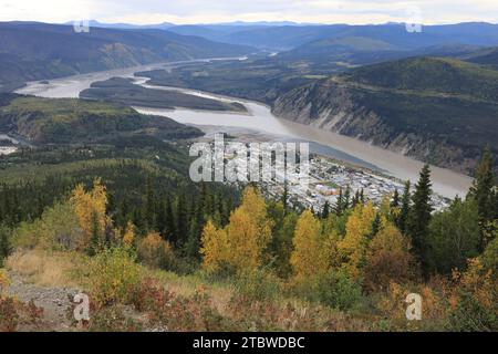 Dawson City and the rivers Stock Photo