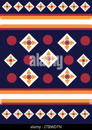 aso oke cloth vector isolated Stock Vector