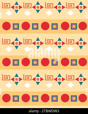 aso oke fabric design vector isolated Stock Vector