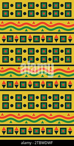 aso oke fabric vector isolated Stock Vector