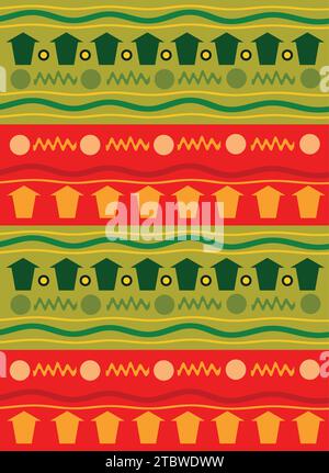 aso oke fabric illustration vector isolated Stock Vector