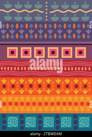 aso oke cloth illustration vector isolated Stock Vector